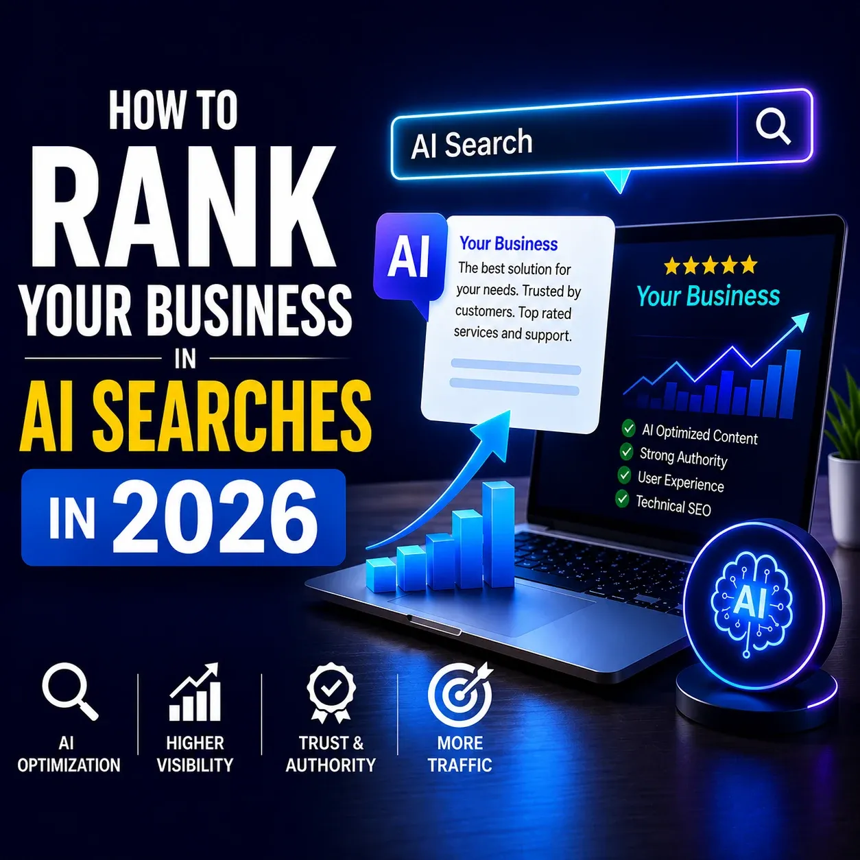 How to Rank Your Business In AI Searches in 2026