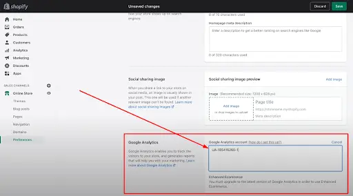 How to setup GA Code in Shopify