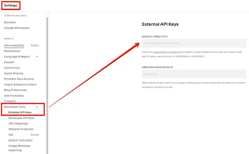 How to setup GA Code in Squarespace